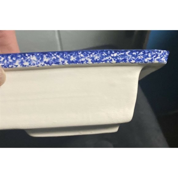 Vintage Flat Earth Pottery Heart Sponge Cake Baking Pan 1991 Square Love - Picture 6 of 8